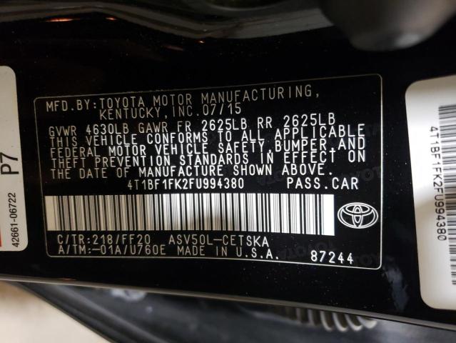 2015 TOYOTA CAMRY L/SE 4T1BF1FK2FU994380