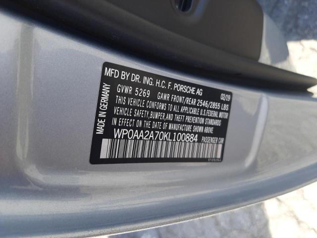 2019 PORSCHE PANAMERA B WP0AA2A70KL100884