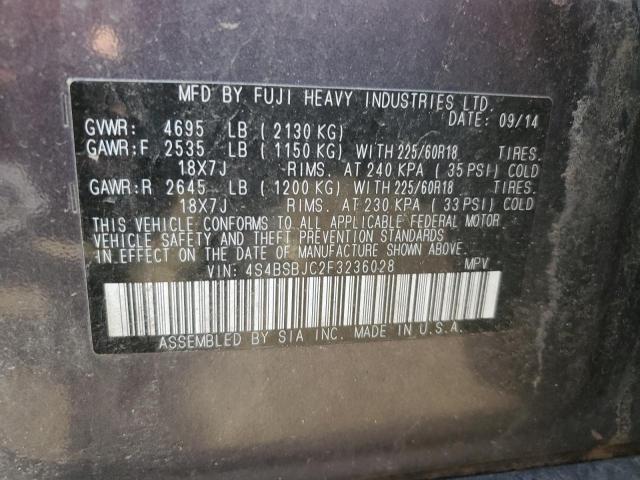 4S4BSBJC2F3236028 Subaru Outback 2.5i Limited