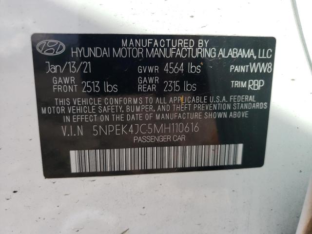 2021 HYUNDAI SONATA N L 5NPEK4JC5MH110616