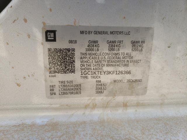 2019 CHEVROLET 2500 1GC1KTEY3KF126366