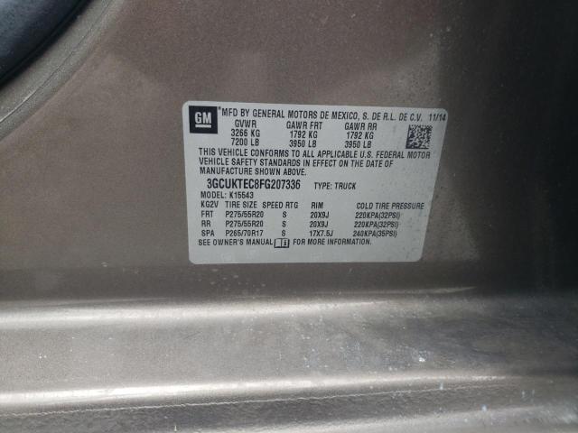2015 CHEVROLET SILV1500 4 3GCUKTEC8FG207336
