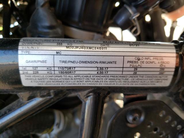 2021 KTM 390 DUKE MD2JPJ40XMC246911