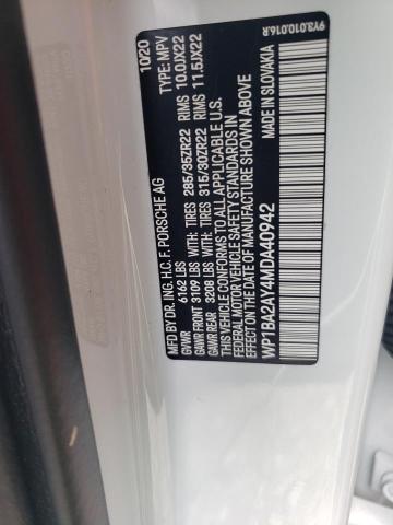 2021 PORSCHE CAYENNE CO WP1BA2AY4MDA40942