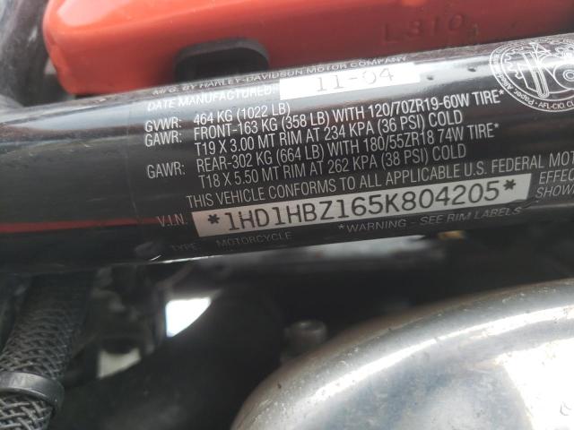 2005 HARLEY-DAVIDSON VRSCB 1HD1HBZ165K804205