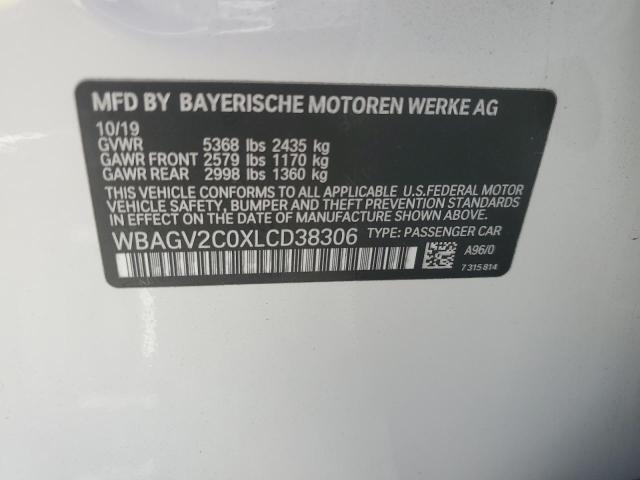 2020 BMW 840I WBAGV2C0XLCD38306