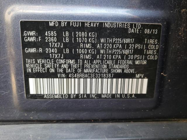 4S4BRBAC3E3218387 Subaru Outback 2.5i