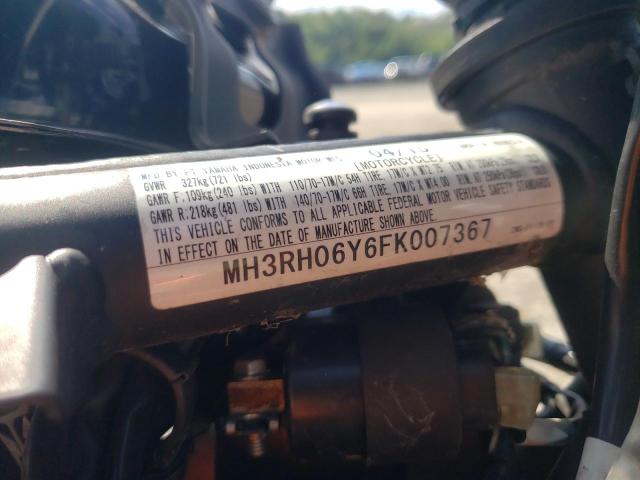 2015 YAMAHA YZFR3 MH3RH06Y6FK007367