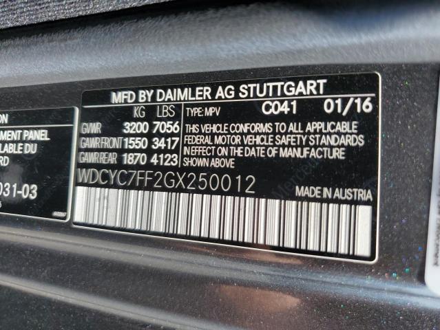 2016 MERCEDES-BENZ G 65 AMG WDCYC7FF2GX250012