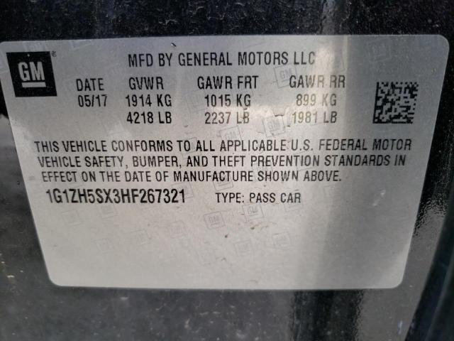 2017 CHEVROLET MALIBU PRE - 1G1ZH5SX3HF267321