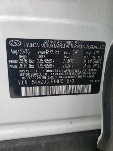 2017 HYUNDAI SANTA FE S - 5NMZU3LB1HH011840