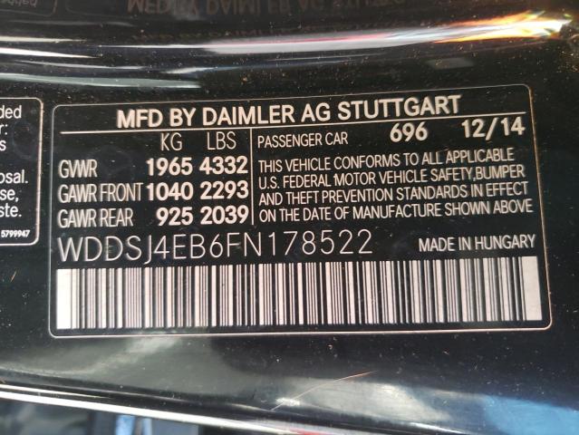 2015 MERCEDES-BENZ CLA 250 - WDDSJ4EB6FN178522