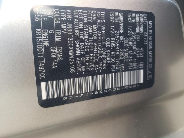 2021 NISSAN ROGUE PLAT JN8BT3DCXMW425108