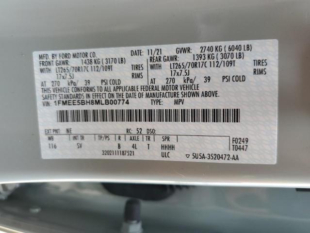 2021 FORD BRONCO BAS 1FMEE5BH8MLB00774