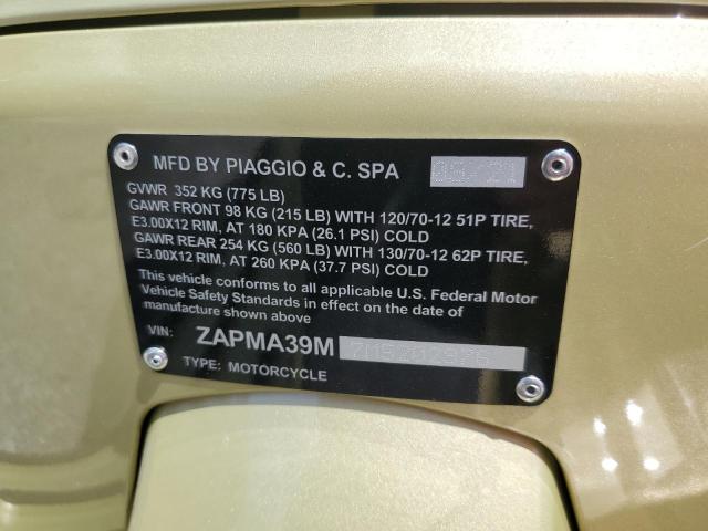 2021 VESPA GTS 300 ZAPMA39M7M5202976