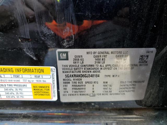 5GAKRAKD6GJ348184 Buick Enclave