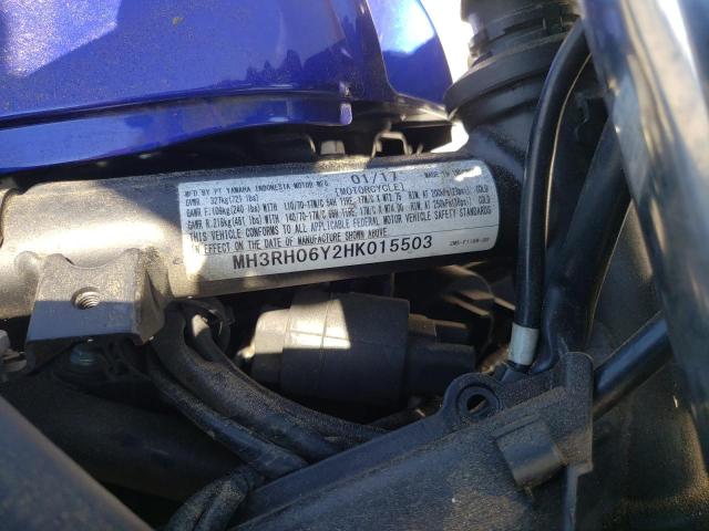 2017 YAMAHA YZFR3 MH3RH06Y2HK015503