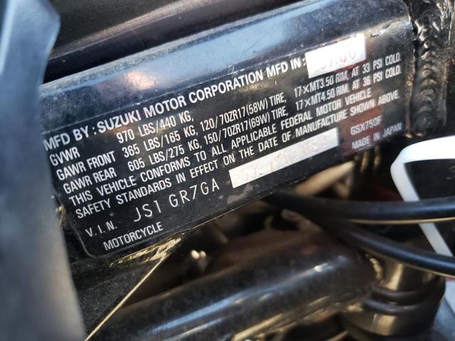 2000 SUZUKI GSX750 F JS1GR7GA6Y2102084