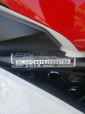 2018 HONDA CBR500 R MLHPC4416J5500780
