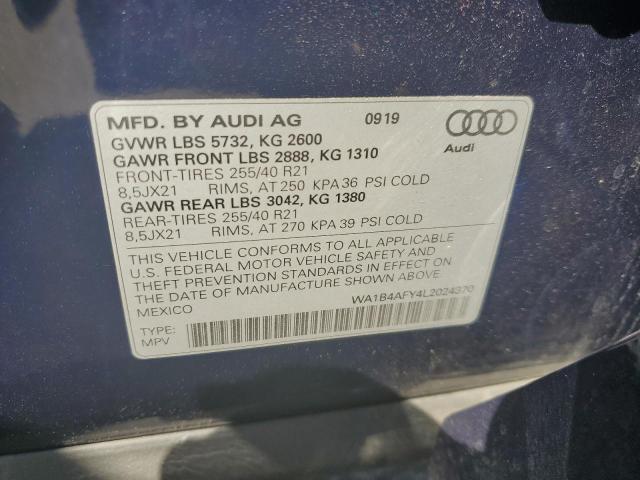 2020 AUDI SQ5 PREMIU WA1B4AFY4L2024370