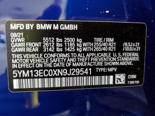 2022 BMW X3 M 5YM13EC0XN9J29541