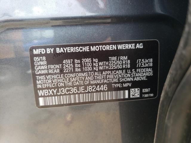 2018 BMW X2 SDRIVE2 WBXYJ3C36JEJ82446