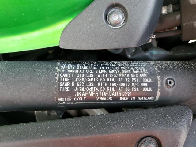 2015 KAWASAKI EN650 B JKAENEB10FDA05028