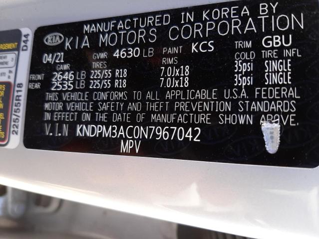 KNDPM3AC0N7967042 KIA Sportage Lx