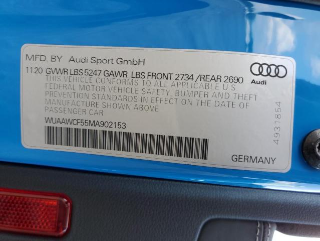 2021 AUDI RS5 WUAAWCF55MA902153
