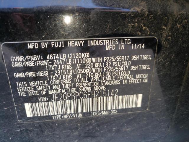 JF2GPBPC6FH215142 Subaru Xv Crosstrek 2.0i Hybrid Touring