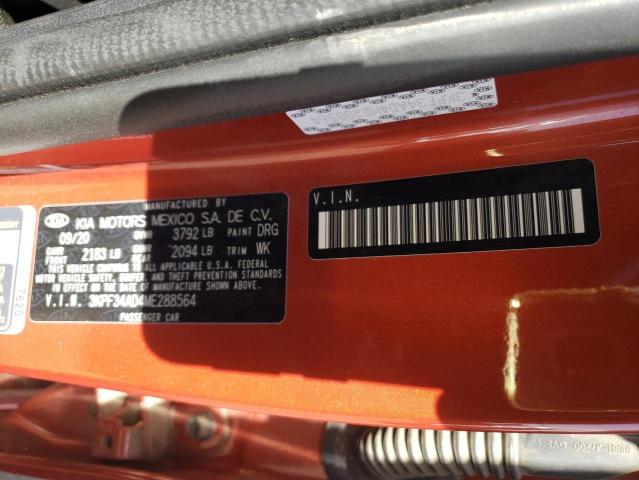 3KPF34AD4ME288564 KIA Forte Gt Line