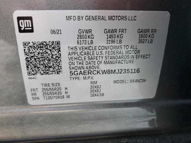 2021 BUICK ENCLAVE PR 5GAERCKW8MJ235116