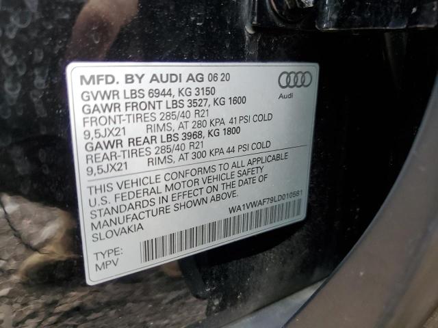 2020 AUDI SQ7 PRESTI WA1VWAF79LD010581