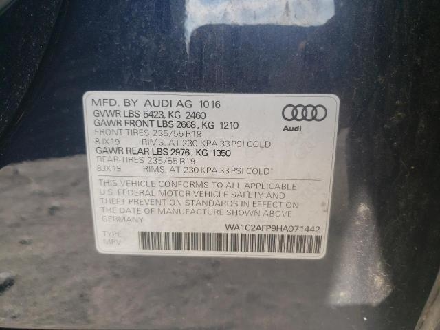 VIN WA1C2AFP9HA071442 2017 Audi Q5, Premium no.10