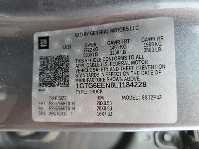 2020 GMC CANYON DEN 1GTG6EEN8L1184228