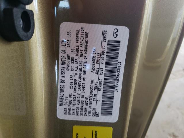 2019 INFINITI Q60 PURE JN1EV7EK8KM230104