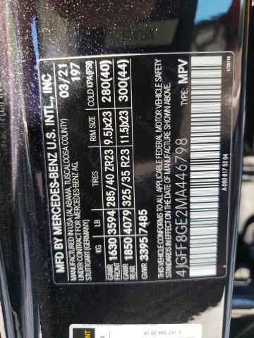 2021 MERCEDES-BENZ GLS 580 4M 4JGFF8GE2MA446798