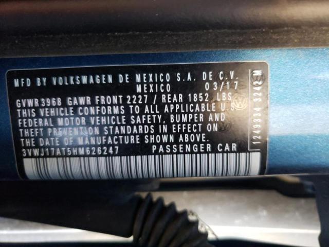 2017 VOLKSWAGEN BEETLE SE 3VWJ17AT5HM626247