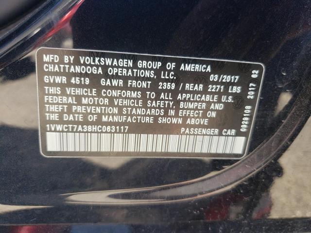 2017 VOLKSWAGEN PASSAT SEL - 1VWCT7A38HC063117