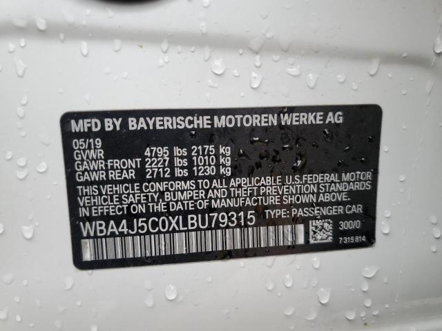 2020 BMW 440I GRAN WBA4J5C0XLBU79315
