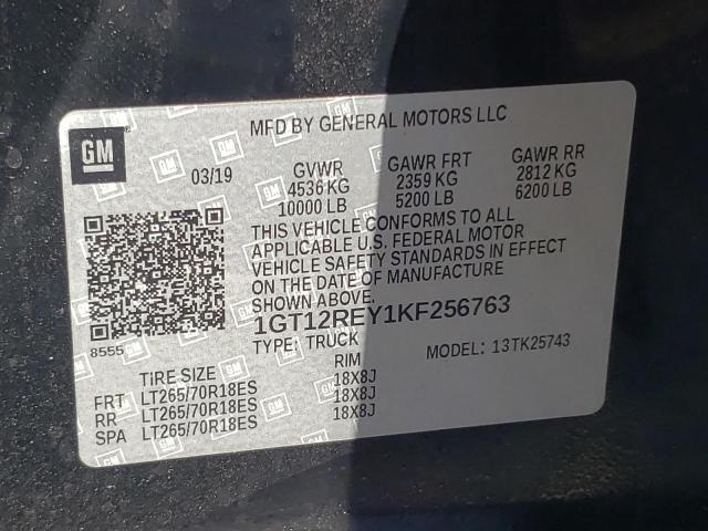 2019 GMC 2500 1GT12REY1KF256763