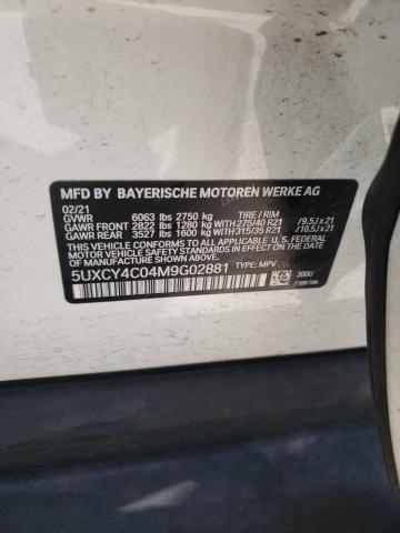 2021 BMW X6 SDRIVE 5UXCY4C04M9G02881