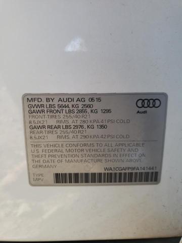 2015 AUDI SQ5 PREMIU WA1CGAFP9FA141441