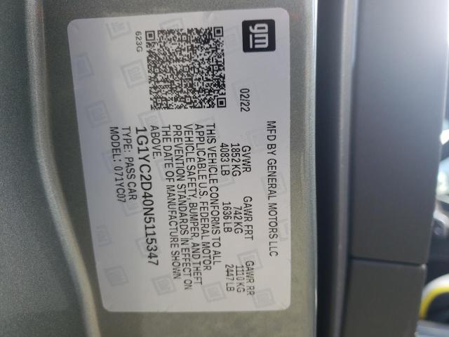 2022 CHEVROLET CORVETTE S - 1G1YC2D40N5115347