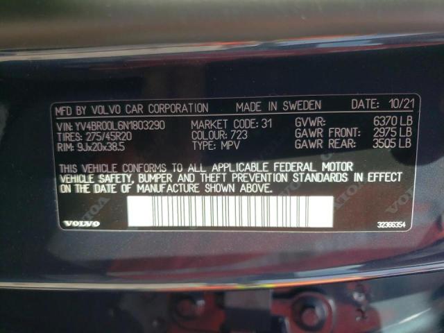 2022 VOLVO XC90 T8 RE YV4BR00L6N1803290