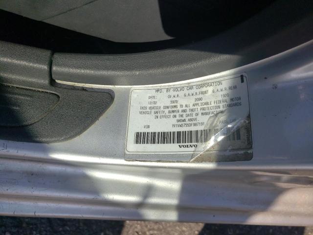 YV1VW27553F987191 Volvo V40