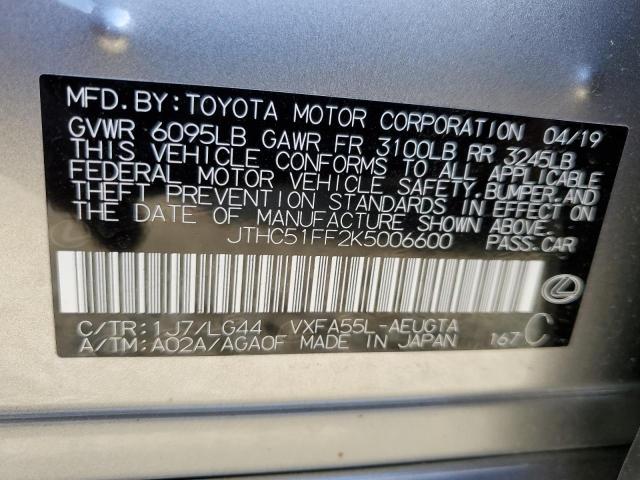 2019 LEXUS LS 500 BAS JTHC51FF2K5006600