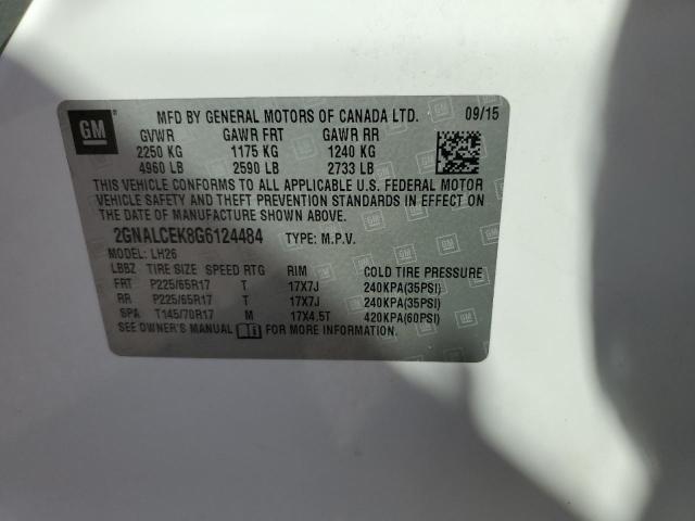 2016 CHEVROLET EQUINOX L 2GNALCEK8G6124484