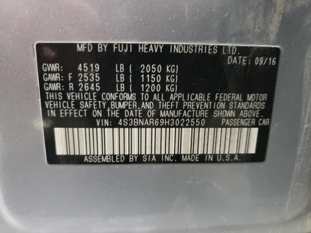 2017 SUBARU LEGACY SPO 4S3BNAR69H3022550
