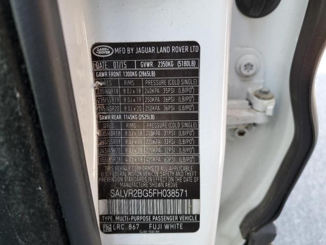 SALVR2BG5FH038571 Land Rover RANGEROVER